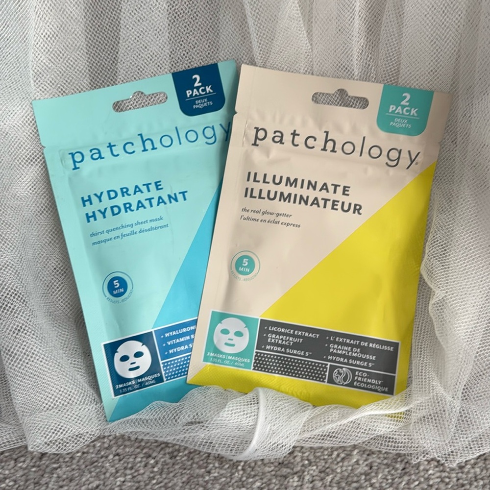 Two 2-pack patchology brand face masks!